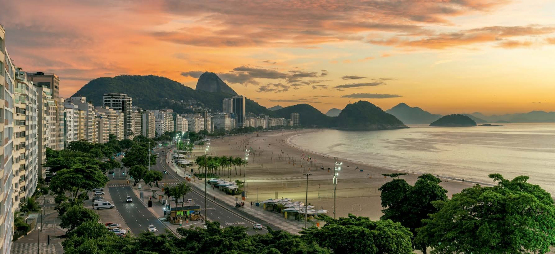 Pôr do sol em Copacabana