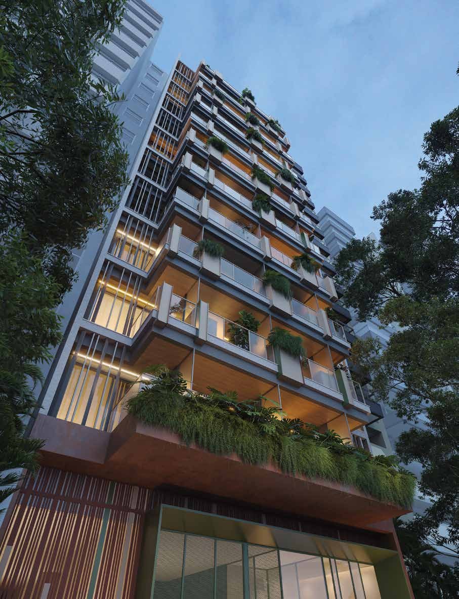 Edifício visto de baixo