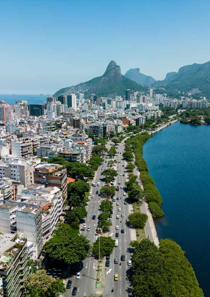 Lagoa vista do alto