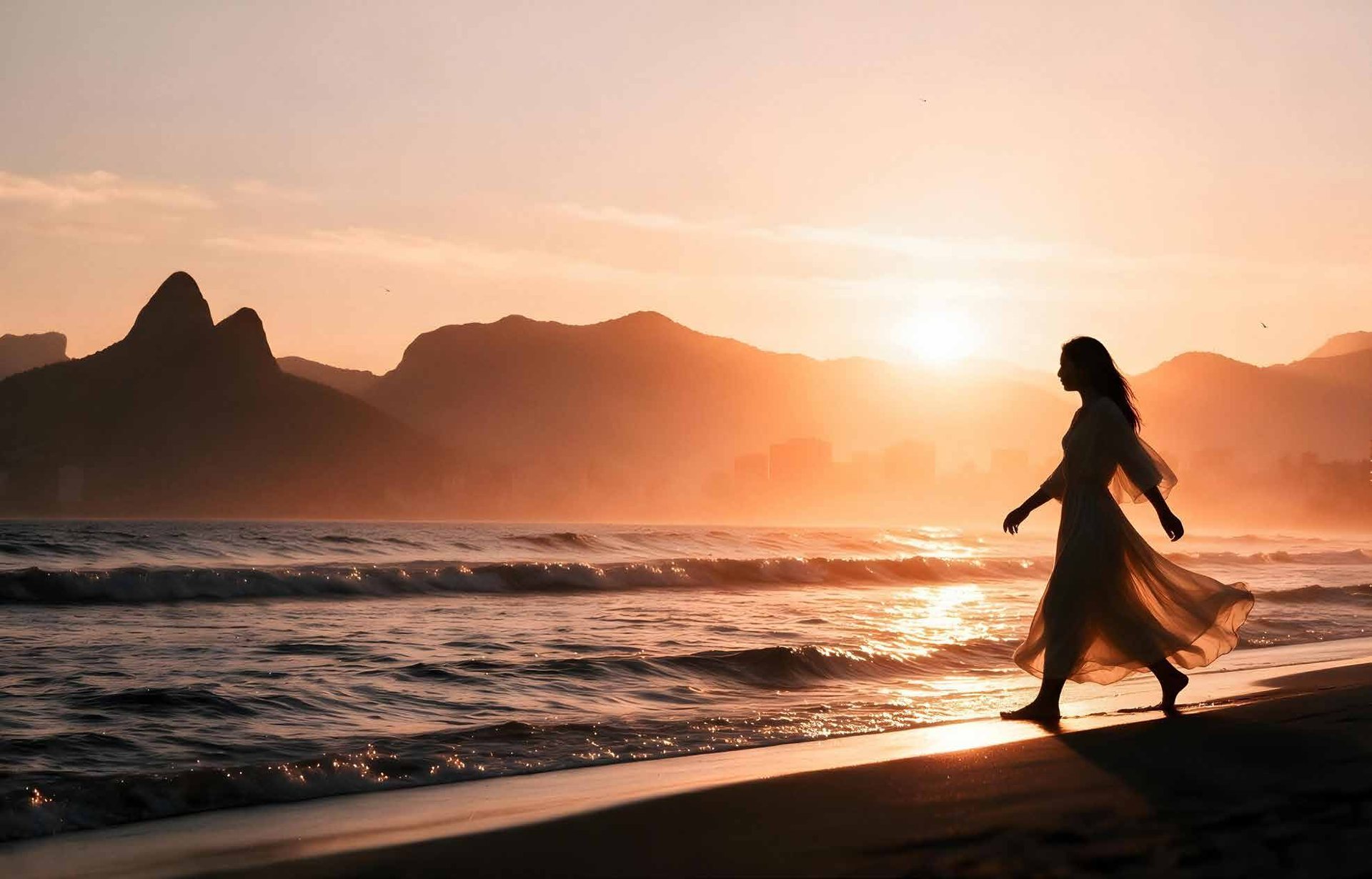 Pôr do sol em Ipanema