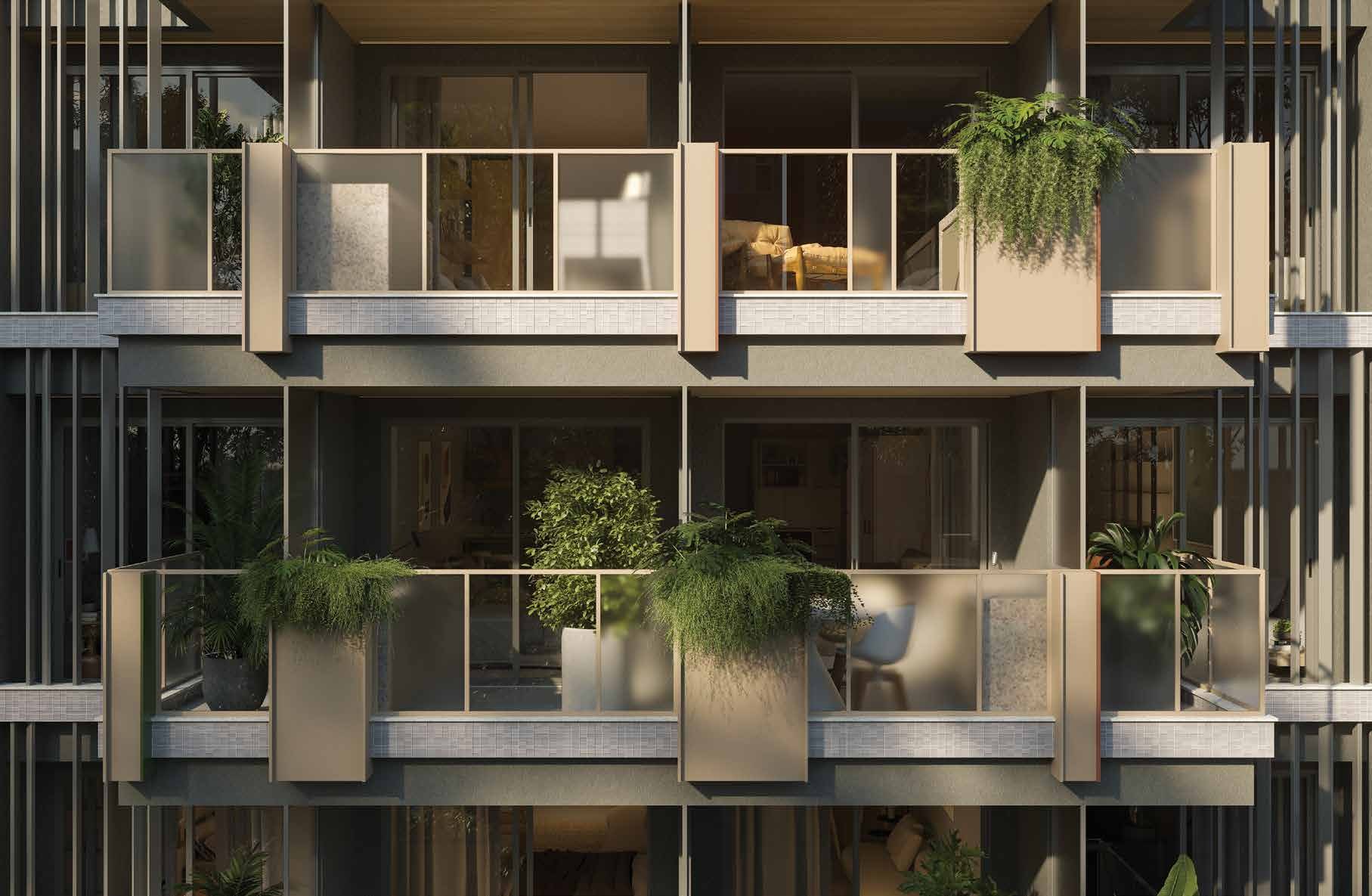 Varandas com jardineiras